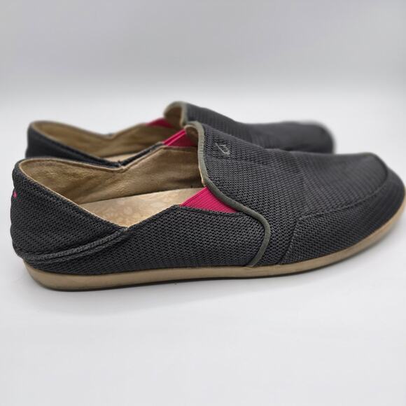 Olukai Waialua Mesh slip on loafers navy/pink shoes womans size 9 - Picture 2 of 11
